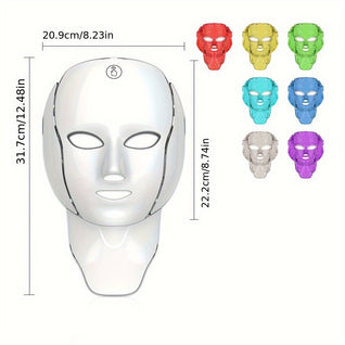 7Color Neck  Face Beauty Mask Wireless Rechargeable Touchscreen