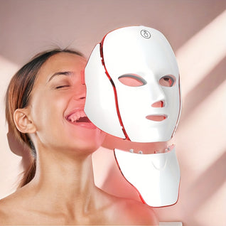7Color Neck  Face Beauty Mask Wireless Rechargeable Touchscreen
