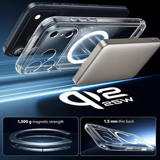 ESR for iPhone 17 Pro Max Case, Camera Control Cover, Compatible with MagSafe Accessories, Military-Grade Drop Protection, Shock-Absorbing Air Guard Corners, Hybrid Series, Clear