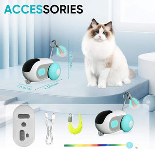 Smart Cat & Dog Toy Car – 2 Modes Automatic Moving & Remote Controlled Interactive Pet Toy