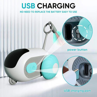 Smart Cat & Dog Toy Car – 2 Modes Automatic Moving & Remote Controlled Interactive Pet Toy